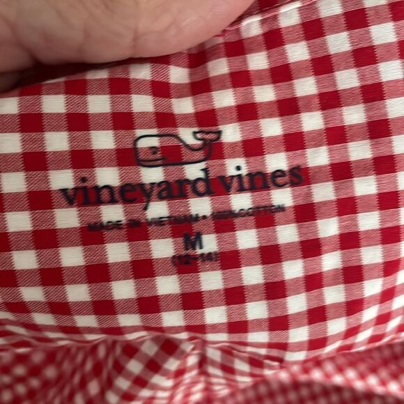 Vineyard vines nautical red checkered button down shirt size medium 10-12 - Picture 3 of 3